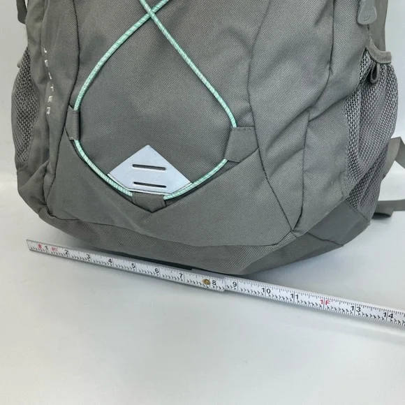 The North Face Gray Backpack with Mint Green Accents - Picture 4 of 7